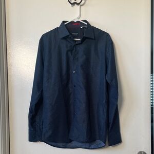 Navy Blue Button-Down Shirt